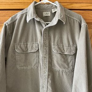 Mens LL Bean Corduroy Shirt - Large